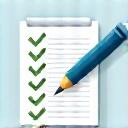 A stylized icon representing a checklist with a pencil, symbolizing downloadable resources.