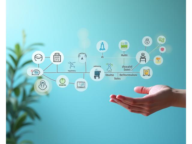 An infographic demonstrating a personalized product recommendation engine, showing user inputs leading to tailored product suggestions like wearables, supplements, and ergonomic devices for adults over 35.